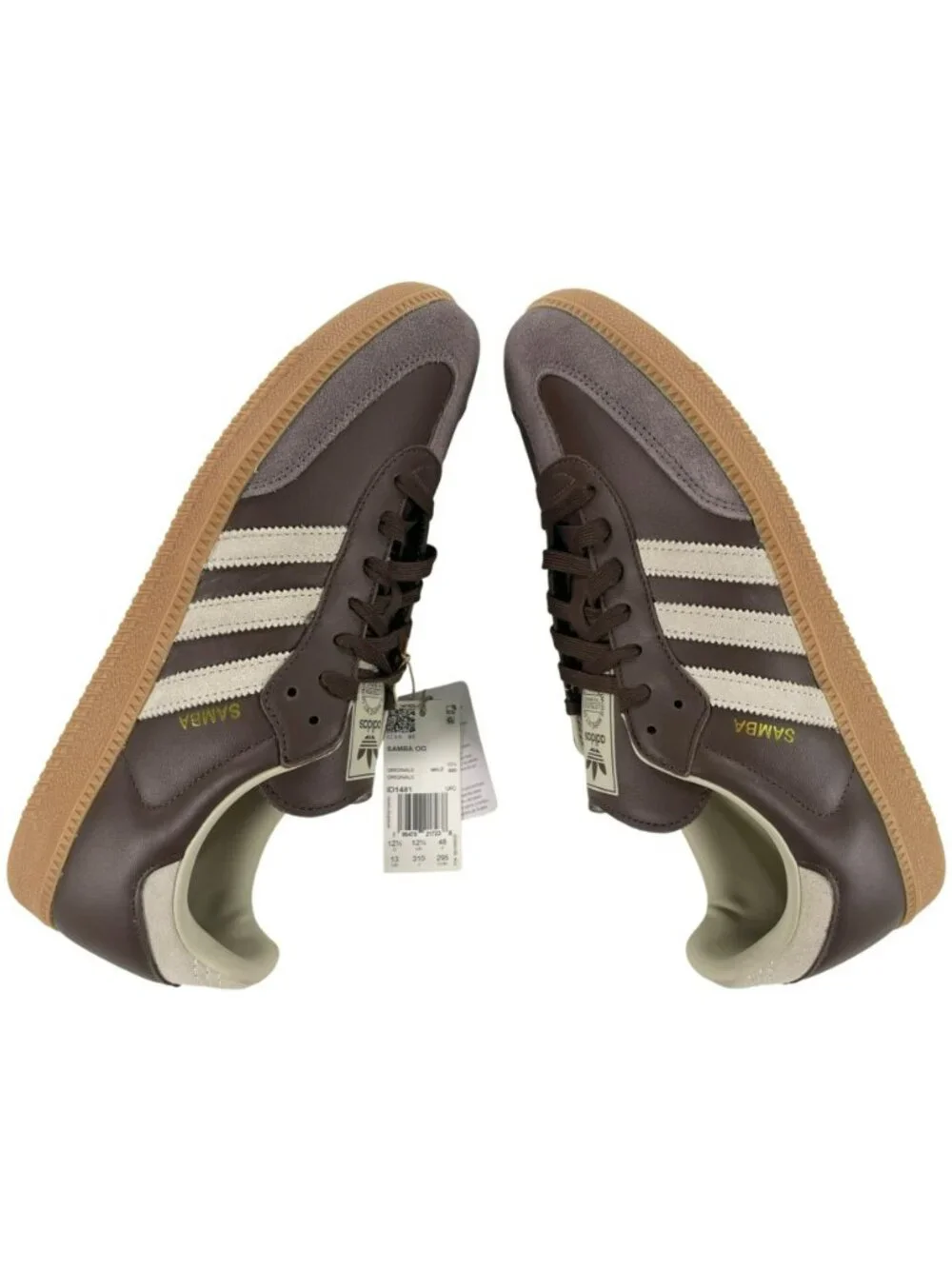 Adidas Samba OG Shoes Brown Leather Suede Sporty Retro Sneakers Men's Sz 13 NEW